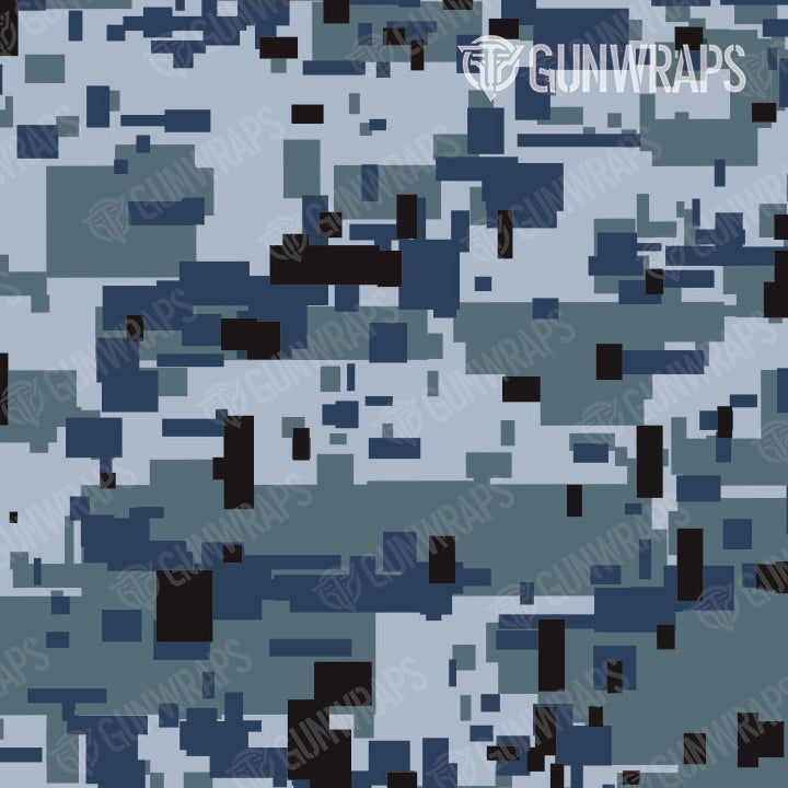 AR 15 Mag Well Digital Navy Camo Gun Skin Pattern