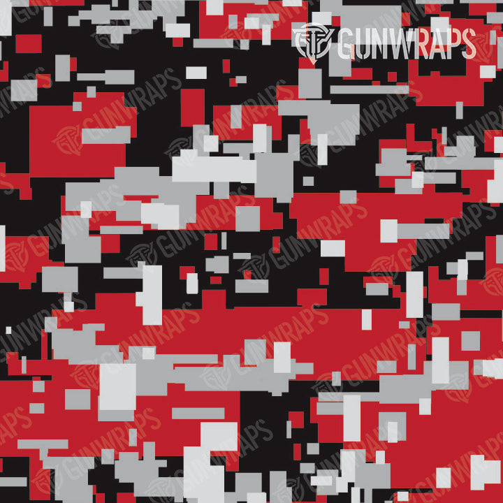 AR 15 Digital Red Tiger Camo Gun Skin Pattern