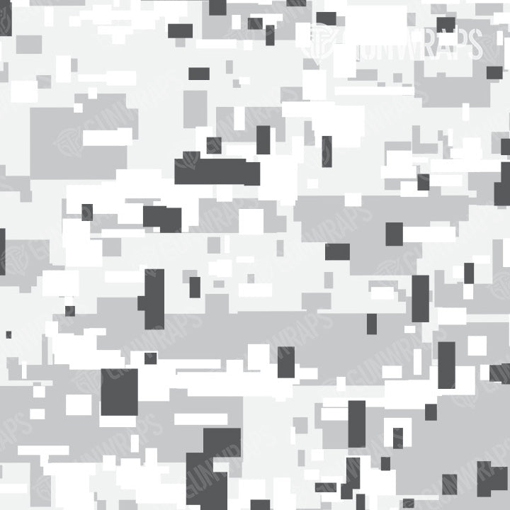 AK 47 Digital Snow Camo Gun Skin Pattern