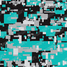 AR 15 Digital Tiffany Blue Tiger Camo Gun Skin Pattern