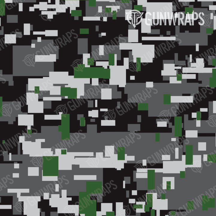 AR 15 Digital Urban Green Camo Gun Skin Pattern