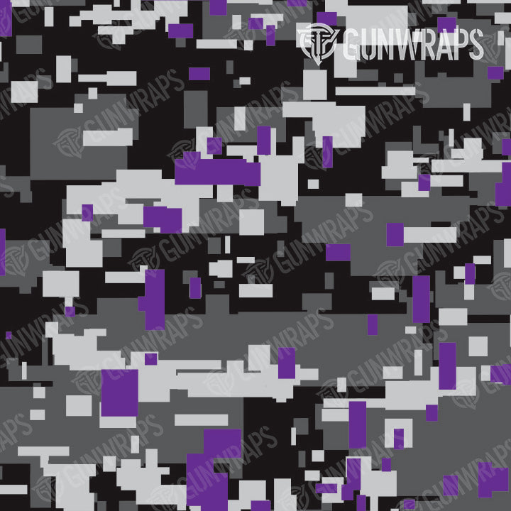 AR 15 Mag Well Digital Urban Purple Camo Gun Skin Pattern