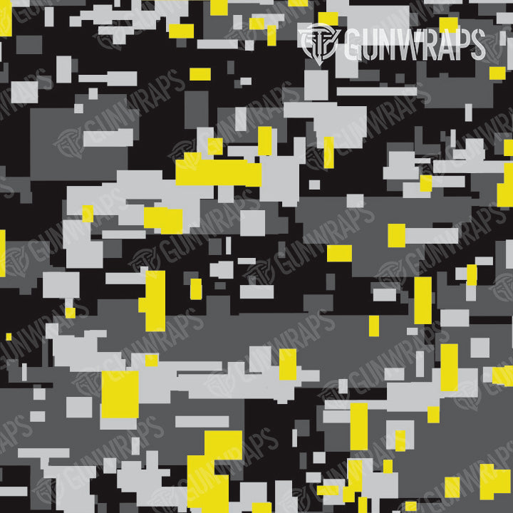 AR 15 Mag Well Digital Urban Yellow Camo Gun Skin Pattern