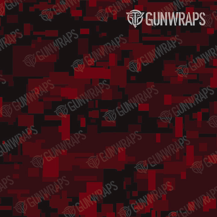 AR 15 Mag Well Digital Vampire Red Camo Gun Skin Pattern