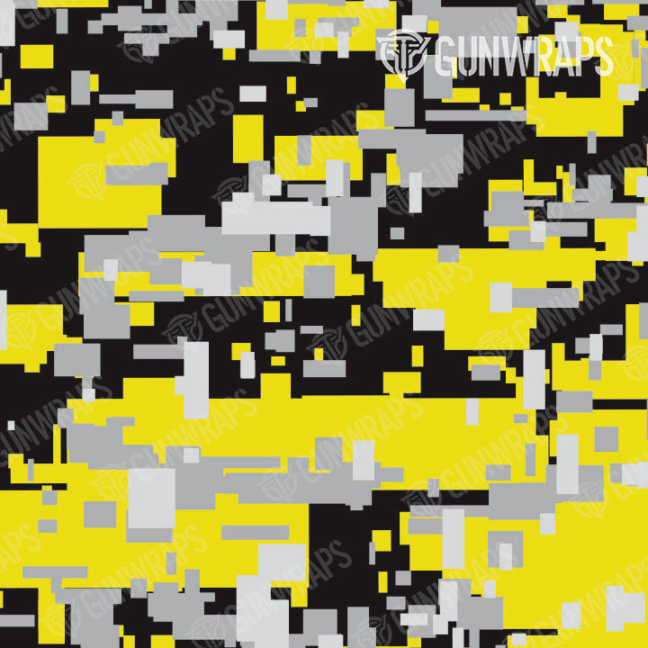 AR 15 Mag Well Digital Yellow Tiger Camo Gun Skin Pattern