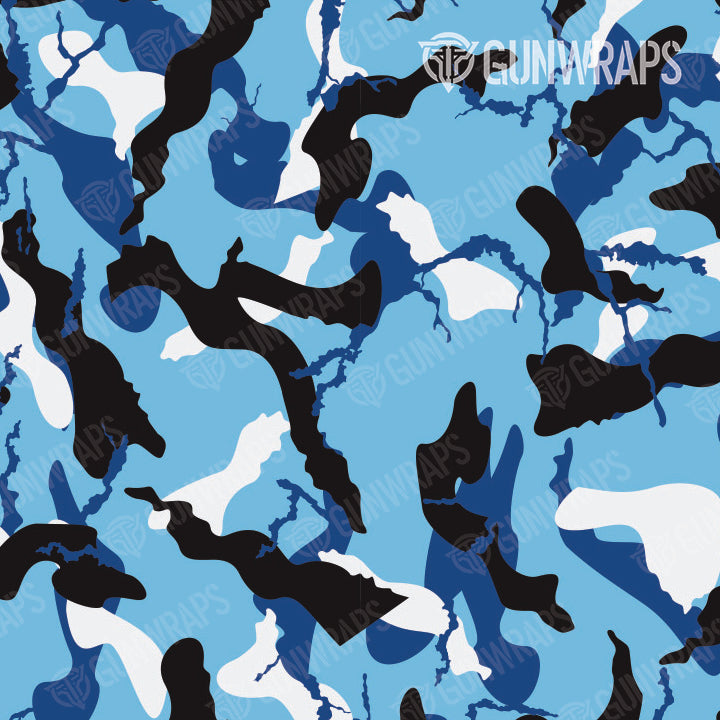 Pistol & Revolver Ragged Baby Blue Camo Gun Skin Pattern