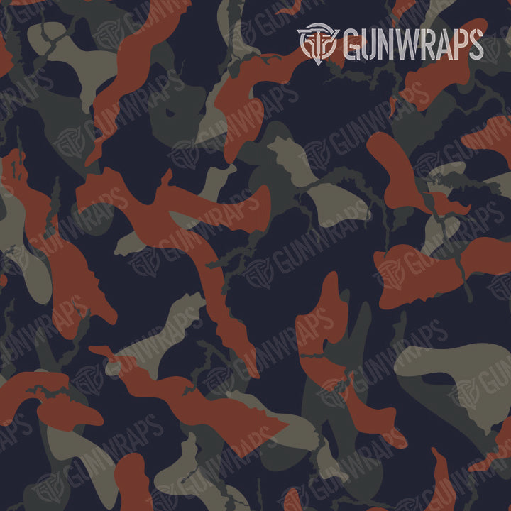 Rifle Ragged Blue Copper Camo Gun Skin Pattern