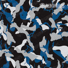 AR 15 Ragged Blue Tiger Camo Gun Skin Pattern