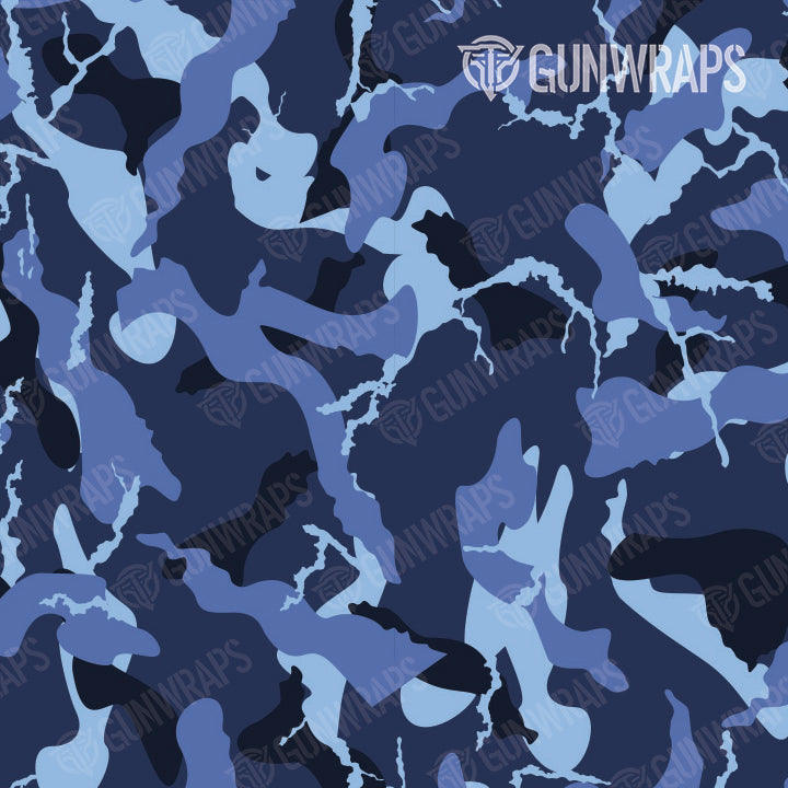 Rifle Ragged Blue Urban Night Camo Gun Skin Pattern