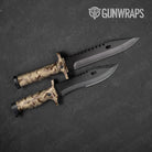 Ragged Desert Camo Knife Gear Skin Vinyl Wrap