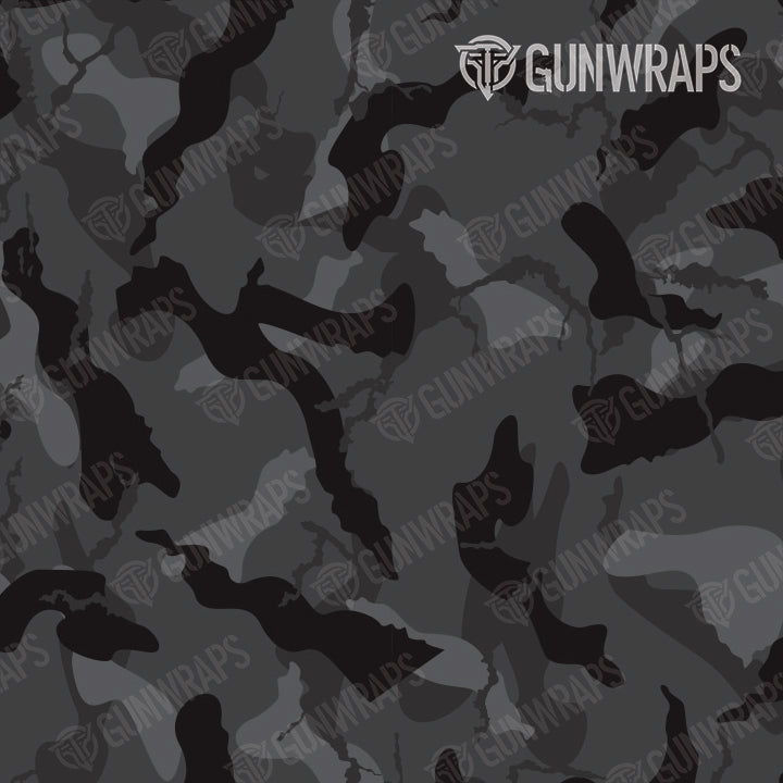 AR 15 Ragged Elite Black Camo Gun Skin Pattern