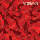 AR 15 Ragged Elite Red Camo Gun Skin Pattern