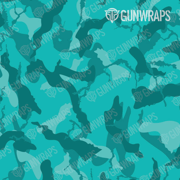 AR 15 Ragged Elite Tiffany Blue Camo Gun Skin Pattern