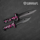 Ragged Magenta Tiger Camo Knife Gear Skin Vinyl Wrap