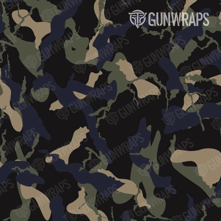 Pistol Slide Ragged Militant Blue Camo Gun Skin Pattern