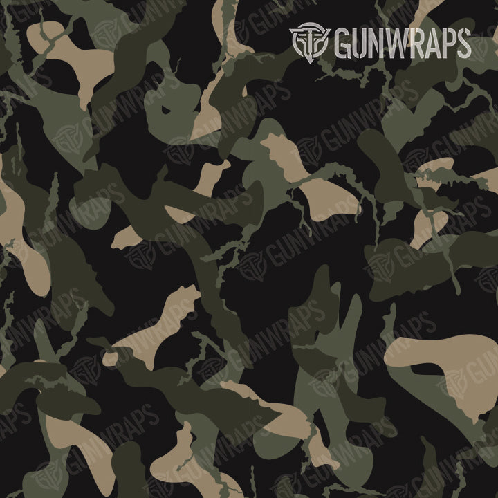 AR 15 Ragged Militant Green Camo Gun Skin Pattern