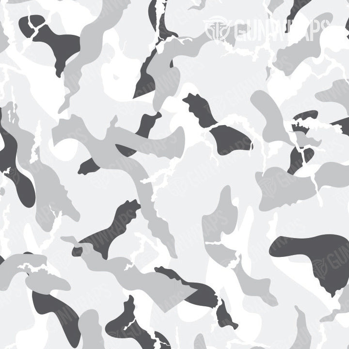 AR 15 Ragged Snow Camo Gun Skin Pattern