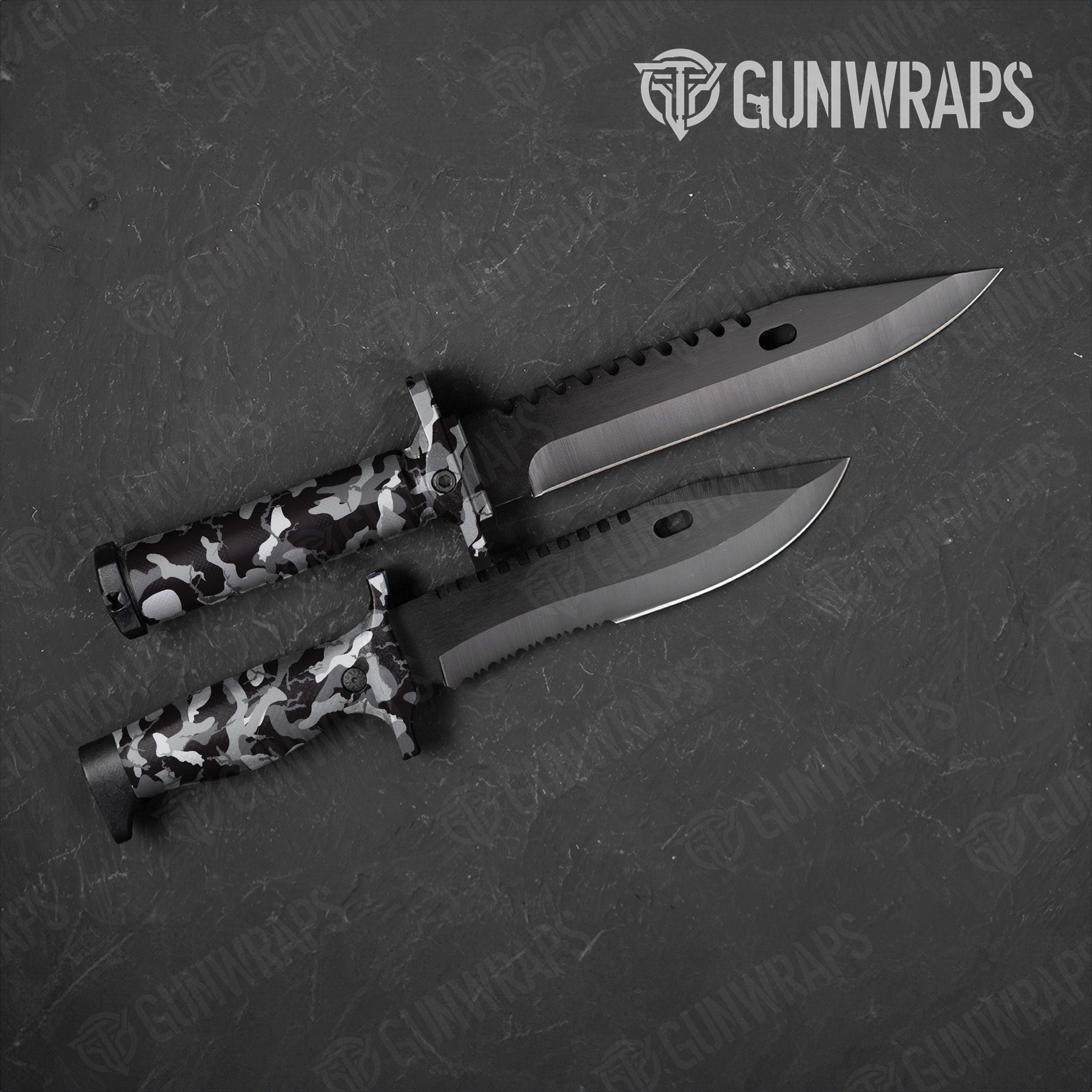 Ragged Urban Night Camo Knife Gear Skin Vinyl Wrap