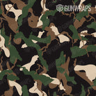 AK 47 Ragged Woodland Camo Gun Skin Pattern