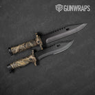 Nature Dry Grassland Camo Knife Gear Skin Vinyl Wrap