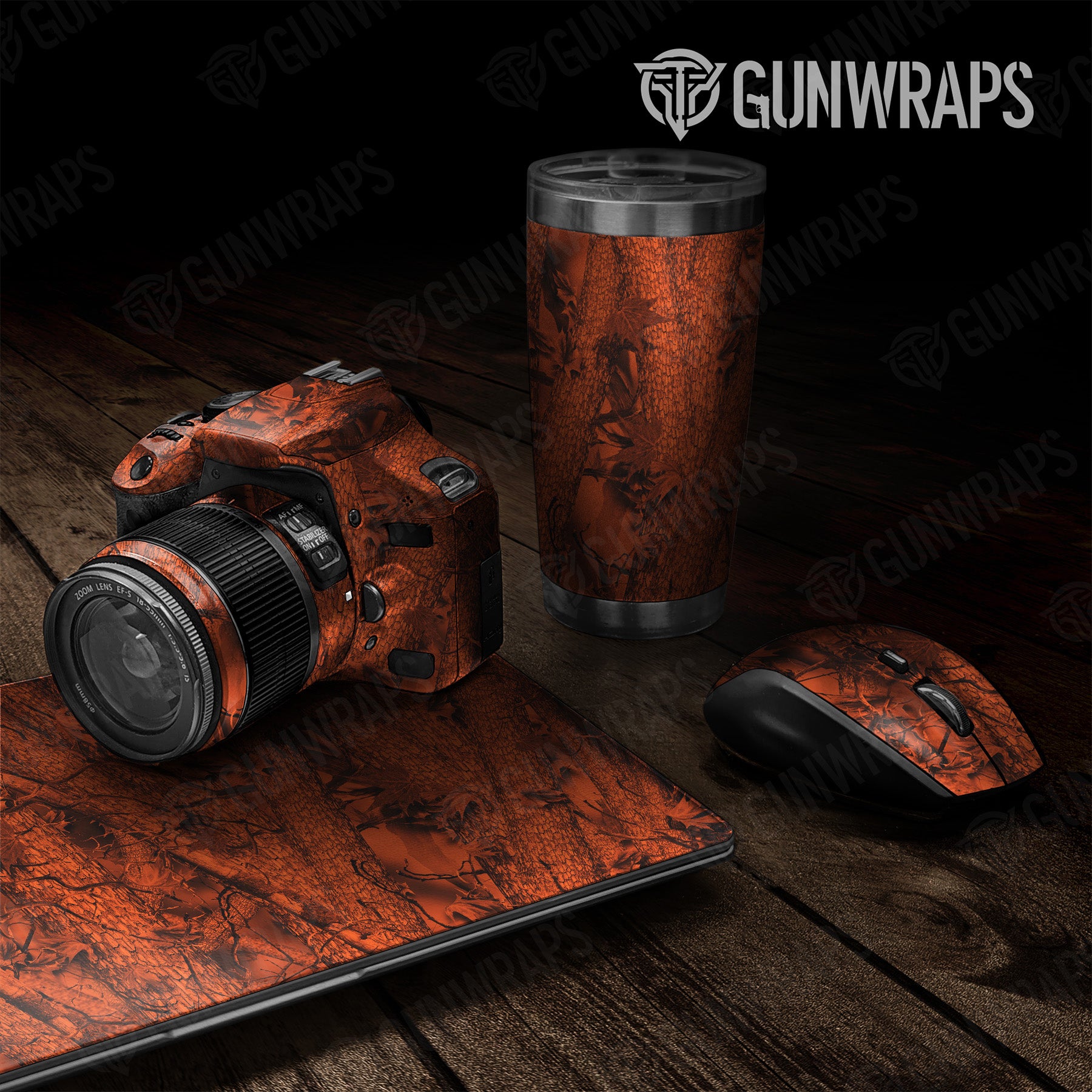 Nature Orange Forest Camo Universal Sheet 