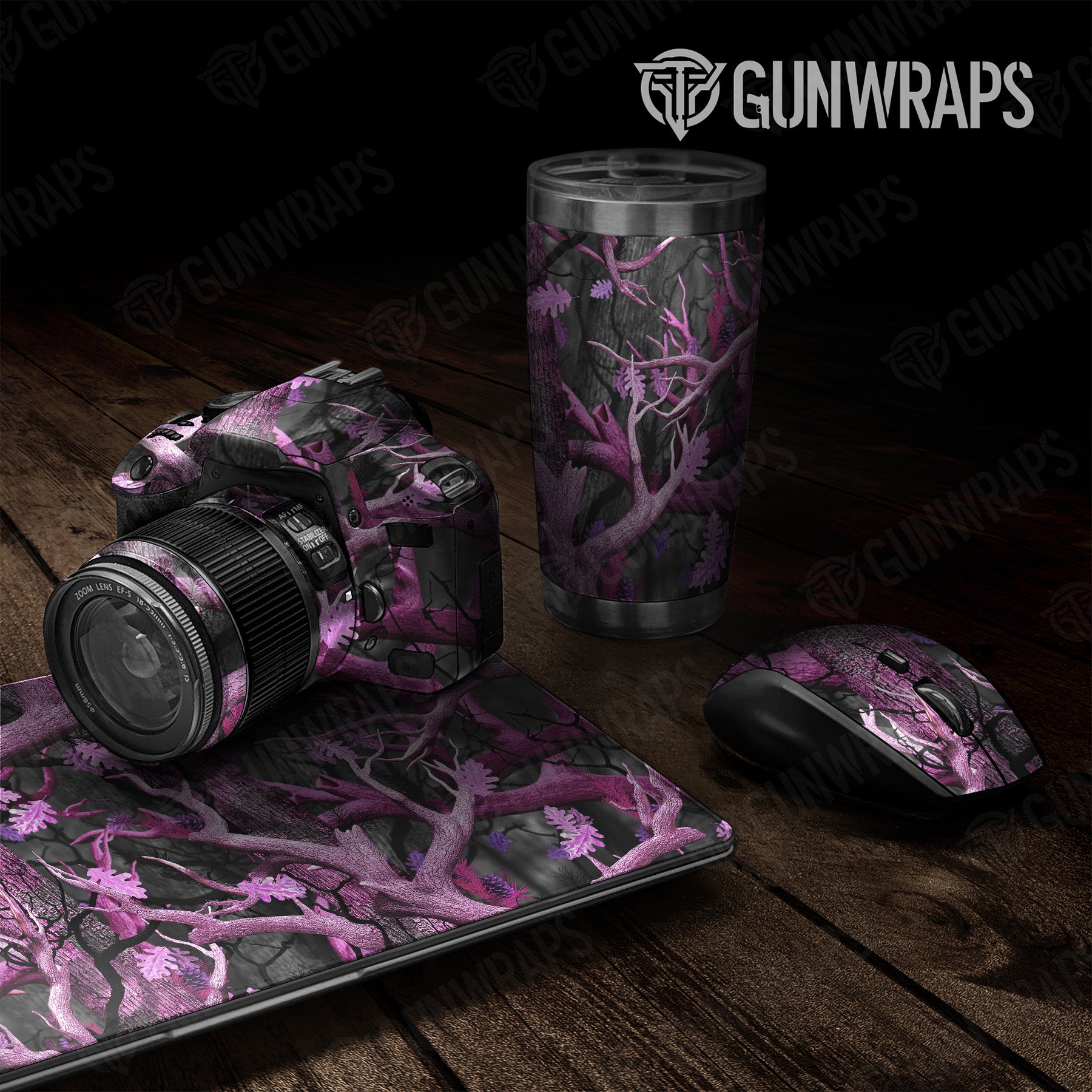 Nature Pink Lifeless Woods Camo Universal Sheet 