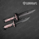 Nature Pink Snowstorm Camo Knife Gear Skin Vinyl Wrap