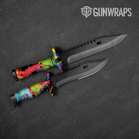 Paint Splatter Knife Gear Skin Vinyl Wraps