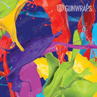 Knife Paint Splatter Blue Gear Skin Pattern