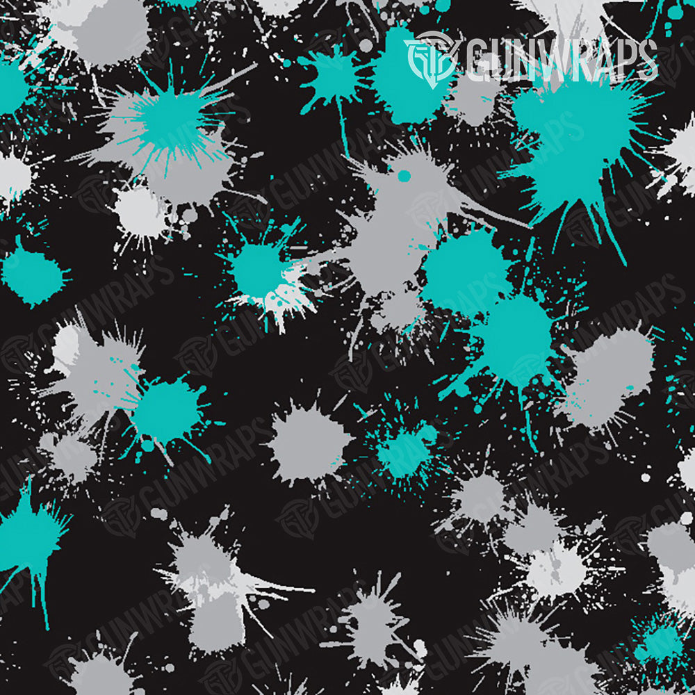 AR 15 Paintball Tiffany Blue Tiger Gun Skin Pattern