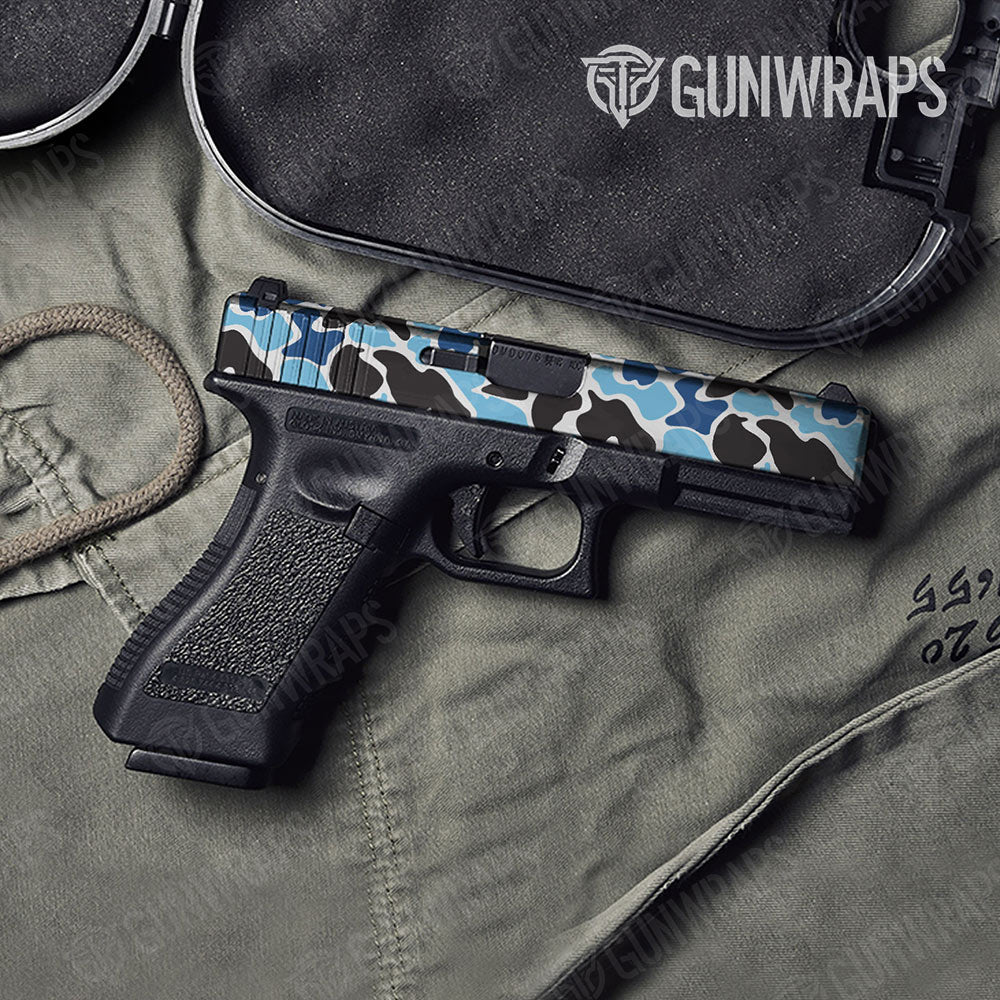 Old School Duck Baby Blue Gun Skin Vinyl Wrap