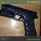 pistol skull blue skin