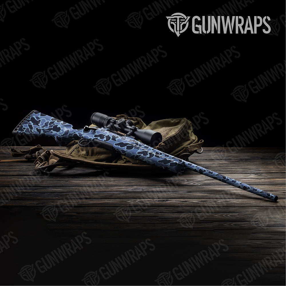 Old School Duck Blue Urban Night Gun Skin Vinyl Wrap