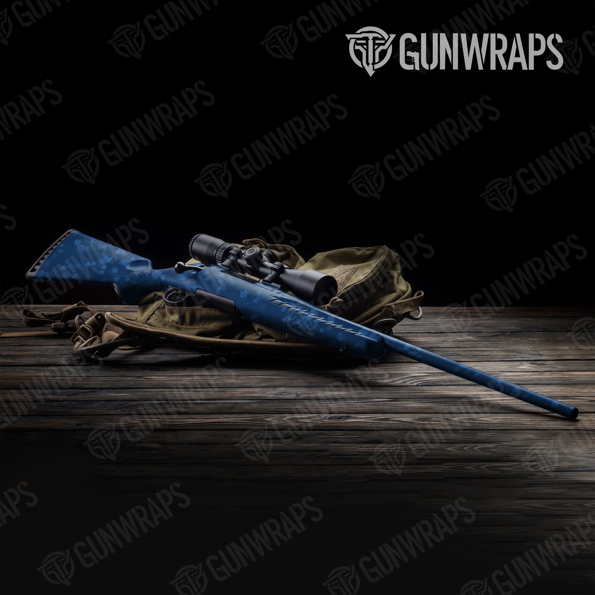 Rifle Paintball Elite Blue Gun Skin Vinyl Wrap