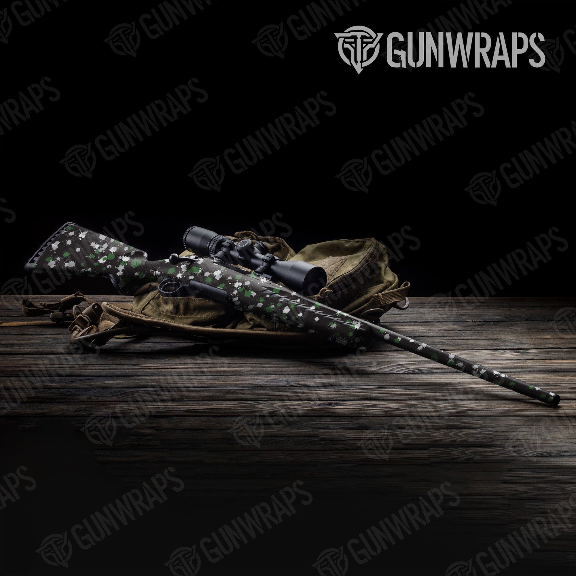 Rifle Paintball Green Tiger Gun Skin Vinyl Wrap