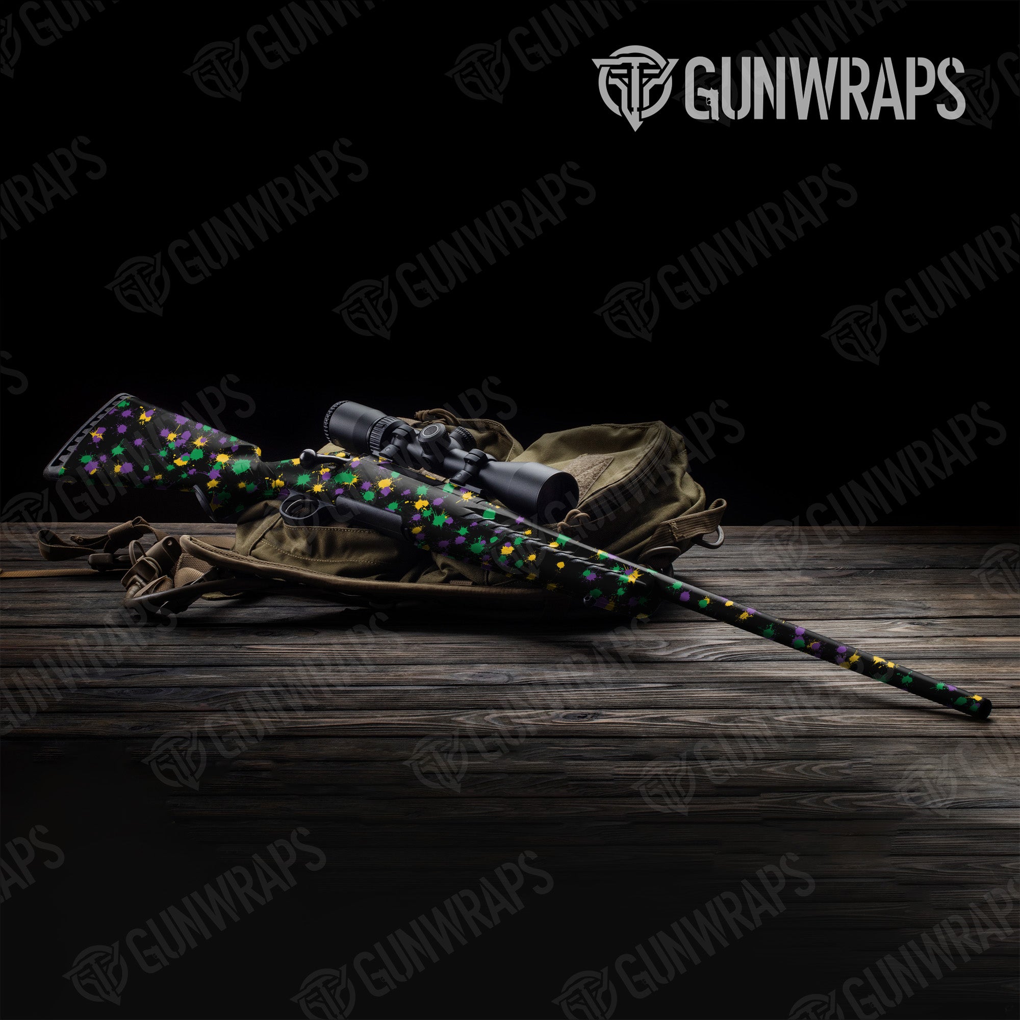 Rifle Paintball Mardi Gras Gun Skin Vinyl Wrap