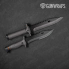 Rust 3D Grey Knife Gear Skin Vinyl Wrap