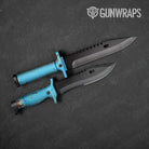 Rust 3D Tiffany Blue Knife Gear Skin Vinyl Wrap