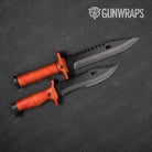 Sharp Elite Orange Camo Knife Gear Skin Vinyl Wrap