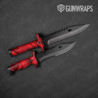 Sharp Elite Red Camo Knife Gear Skin Vinyl Wrap