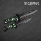 Sharp Green Tiger Camo Knife Gear Skin Vinyl Wrap