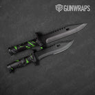 Sharp Metro Green Camo Knife Gear Skin Vinyl Wrap