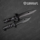 Sharp Midnight Camo Knife Gear Skin Vinyl Wrap