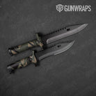 Sharp Militant Charcoal Camo Knife Gear Skin Vinyl Wrap