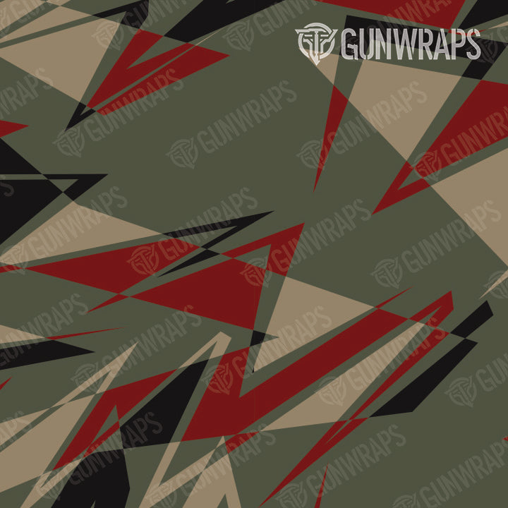 Universal Sheet Sharp Militant Red Camo Gun Skin Pattern