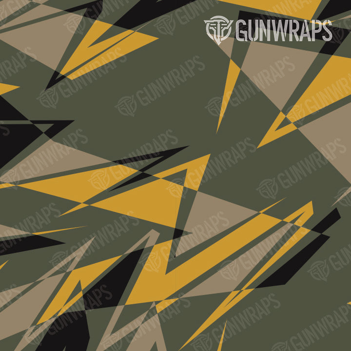 AK 47 Mag Sharp Militant Yellow Camo Gun Skin Pattern