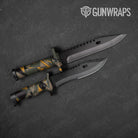 Sharp Militant Yellow Camo Knife Gear Skin Vinyl Wrap