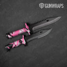 Sharp Pink Tiger Camo Knife Gear Skin Vinyl Wrap