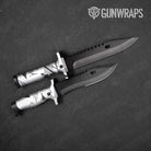Sharp Snow Camo Knife Gear Skin Vinyl Wrap