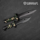 Sharp Woodland Camo Knife Gear Skin Vinyl Wrap
